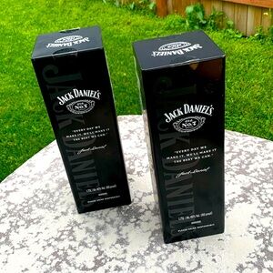 Tin container collectible Jack Daniels black white